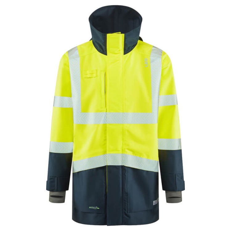 Leo Workwear A04-Y-NV CLOVELLY Leo EcoViz 15K Performance+ Breathable Anorak